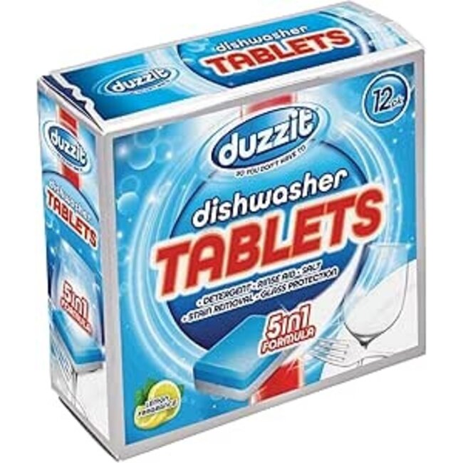 5 in 1 Dishwasher Tablets 12 Pack