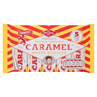 Tunnocks Caramel Milk Chocolate Wafers 5pk