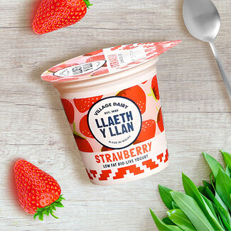 Village Dairy Llaeth Y Llan Strawberry Yogurt 125g