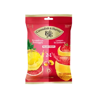 Cavendish & Harvey Grapefruit Pineapple & Lemon Strawberry 75g