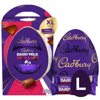 Cadburys Dairy Milk Fruit and Nut Giant Easter Egg 275g