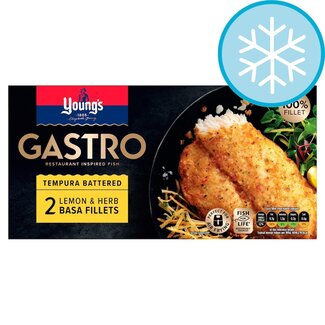 Youngs Gastro 2 Lemon & Herb Sole Basa Fillets 280g