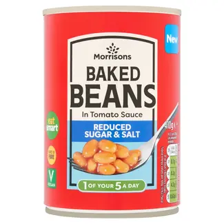 Morrisons Reduced Salt And Sugar Baked Beans 410g