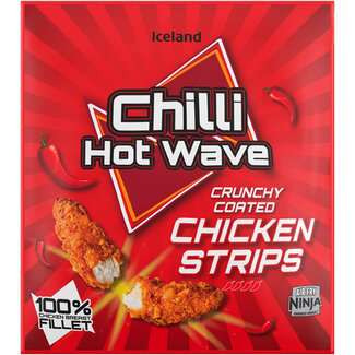 Iceland Chilli Hot Wave Crunchy Coated Chicken Strips 500g