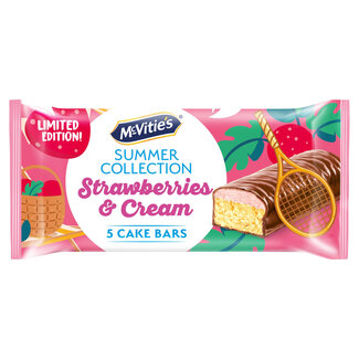 McVities Strawberries & Cream Cake Bars 5's