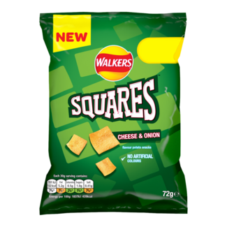 Walkers Square Cheese & Onion 72g