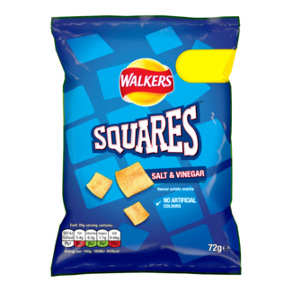 Walkers Square Salt & Vinegar 72g
