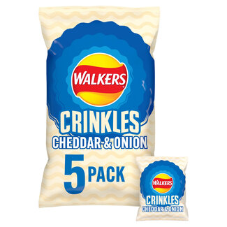 Walkers Crinkles Cheddar & Onion Multipack 5pk
