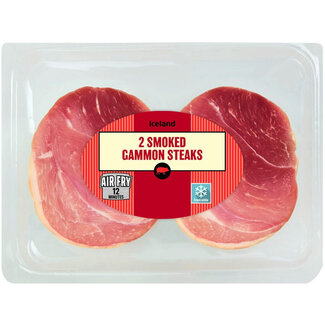 Iceland 2 Smoked Gammon Steaks 250g