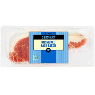 Iceland 5 Rashers Unsmoked Bacon 150g