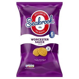 Seabrook Worcester Sauce Crisps 6x25g