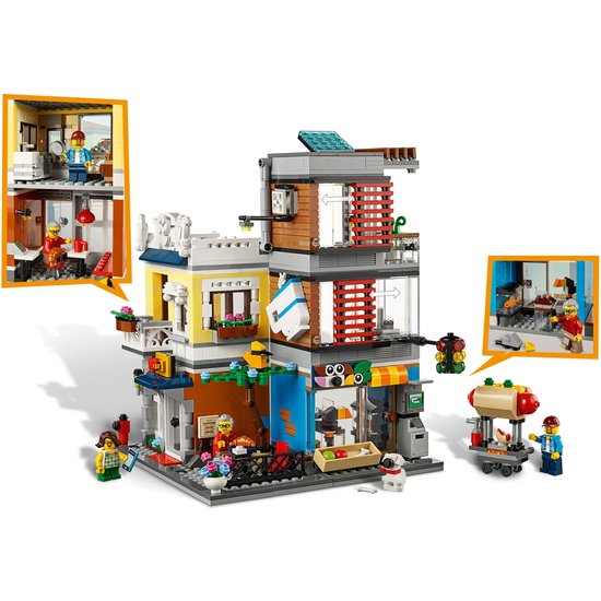 LEGO 31097 Woonhuis, dierenwinkel & café