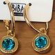 Biba  Oorbellen Biba aqua blauw/goud