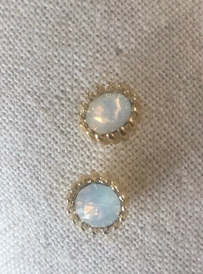 Biba  Oorbellen Biba goud/wh.opal