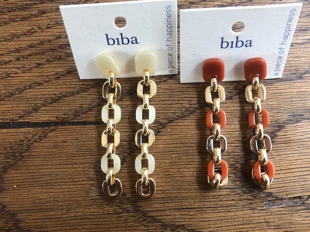 Biba  Oorbellen Biba goud kleur/zwart