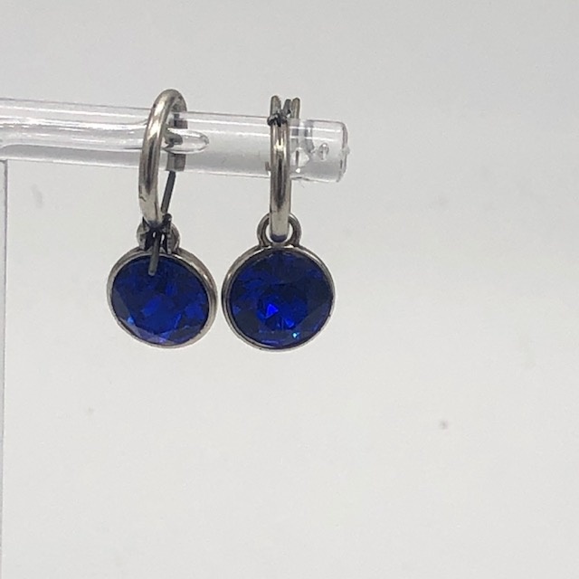 Biba  Oorbellen Biba zilver/blauw