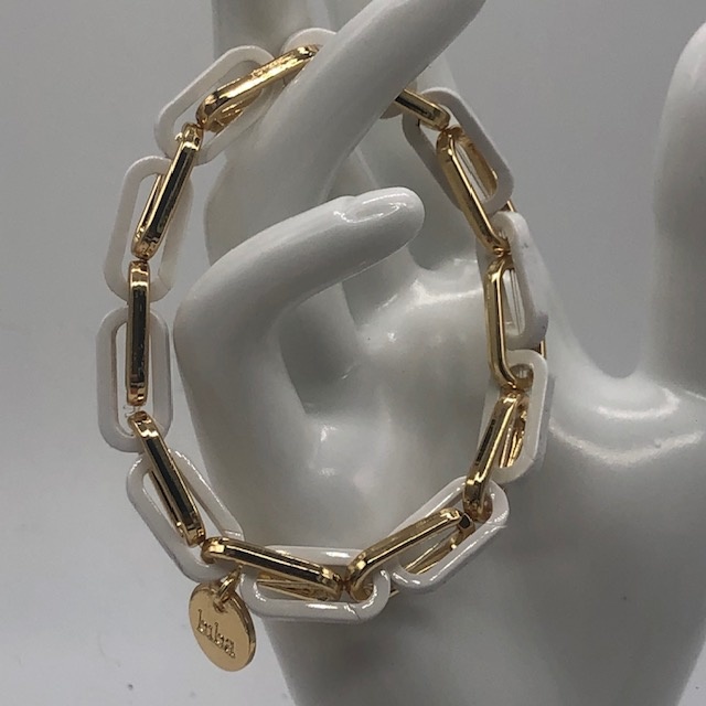 Biba  Armbandje Biba goud/wit