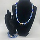 Ketting Biba  lang goud/blauw