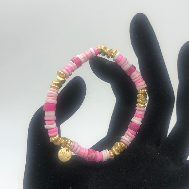 Biba  Armbandje Biba mix goud/roze