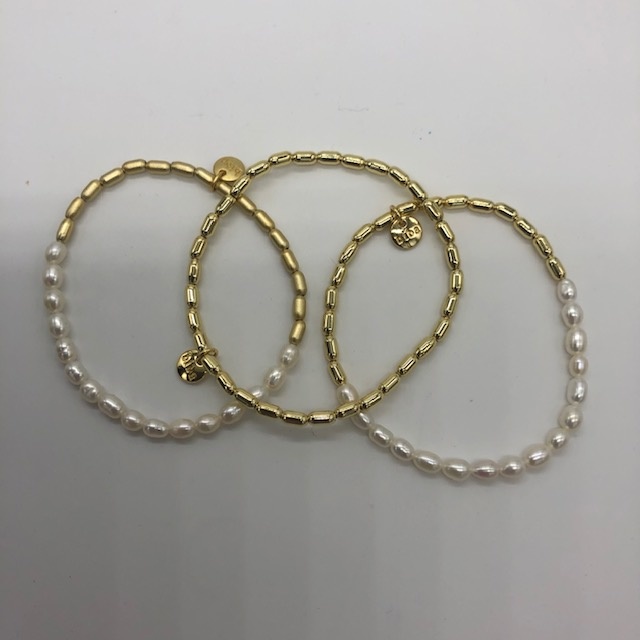 Biba  Armbandjes Biba goud/parels