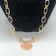 Biba  ketting Biba lang/goud/zalm rose