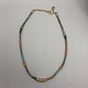 Biba  Ketting Biba goud mat/roze /blauw