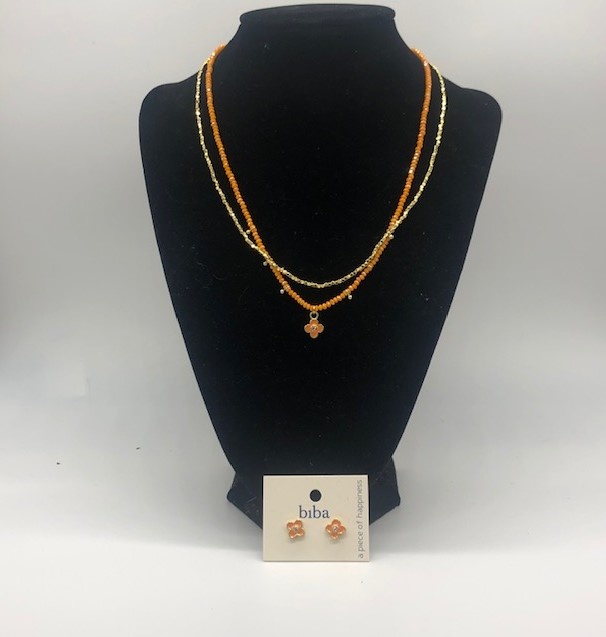 Biba  Ketting Biba goud/oranje