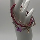 Biba  Armbandjes Biba goud/paars/roze /parels