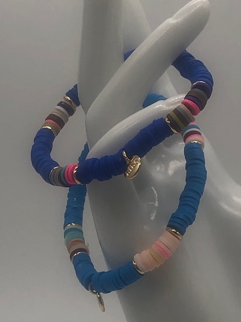 Biba  Armbandje Biba blauw kobalt/goud/mix