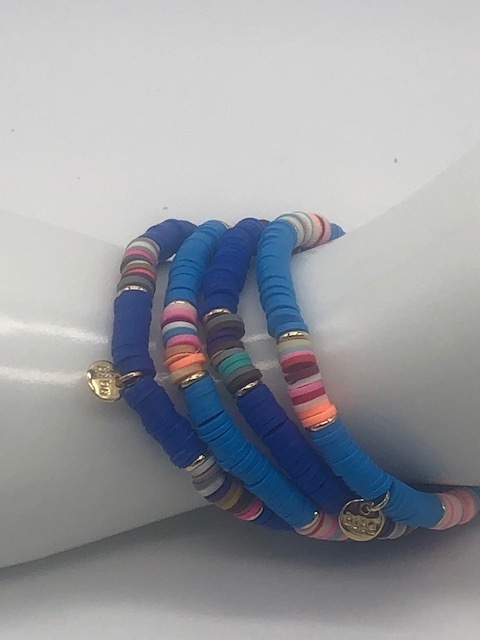 Biba  Armbandje Biba blauw kobalt/goud/mix