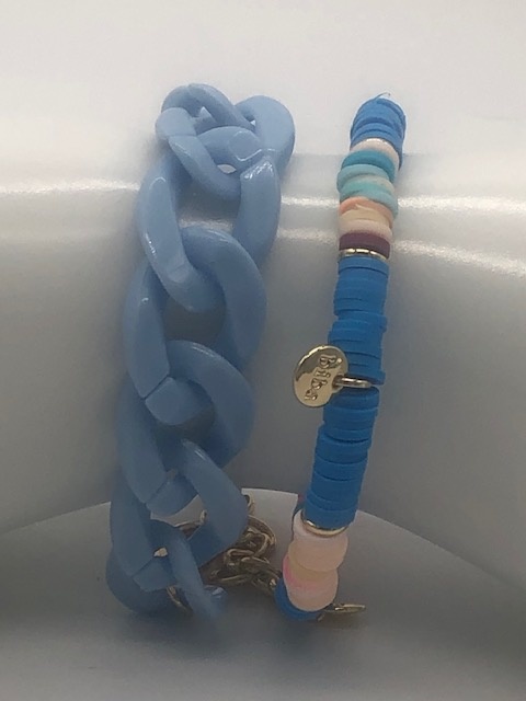 Biba  Armbandje Biba goud/aqua blauw/mix