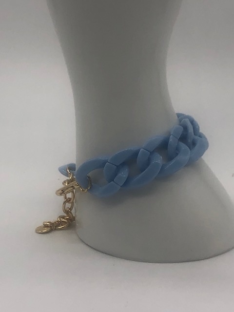 Biba  Armbandje Biba licht blauw /goud