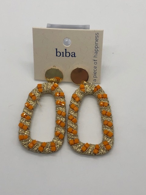 Biba  Oorbellen Biba goud/oranje