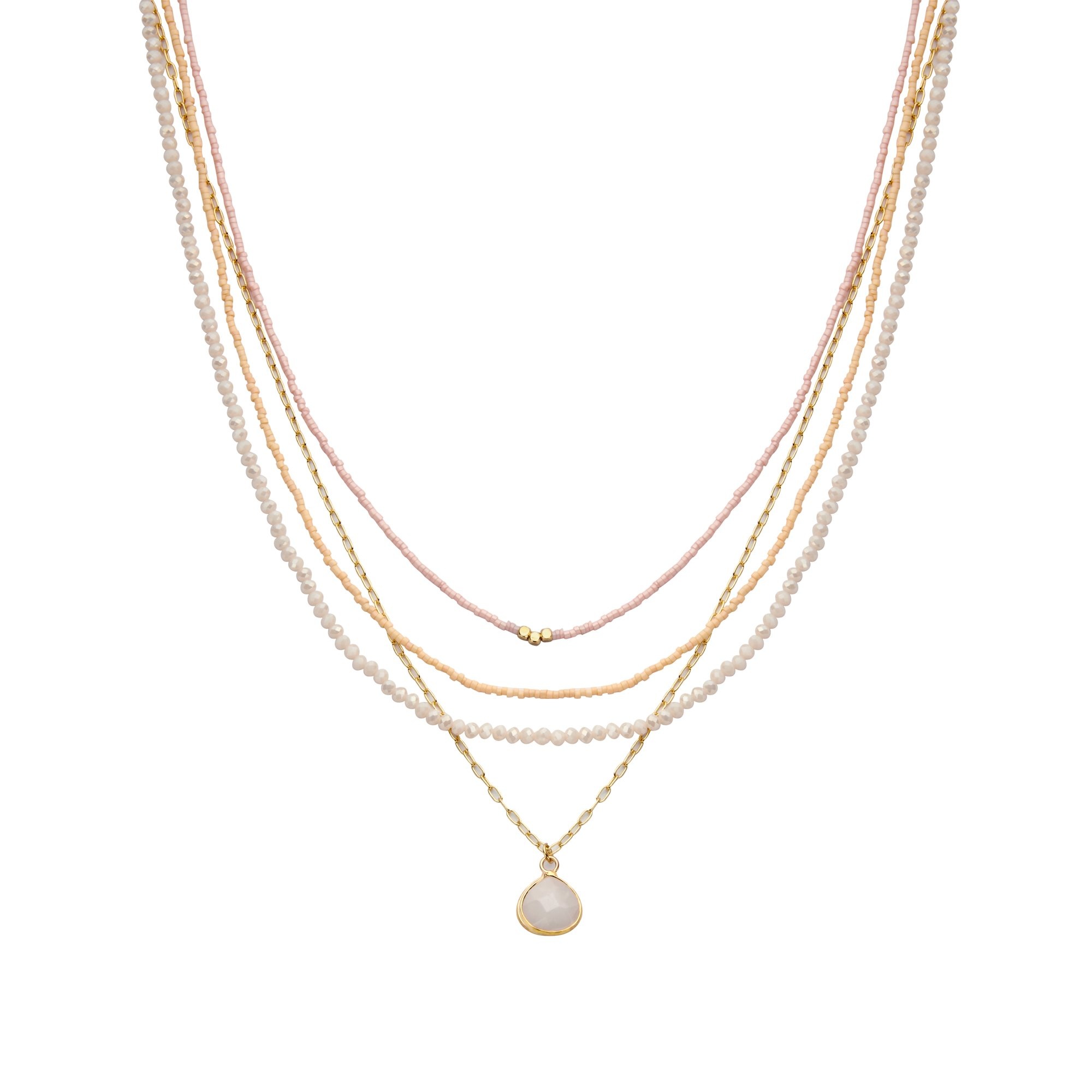 Biba  ketting Biba goud/roze