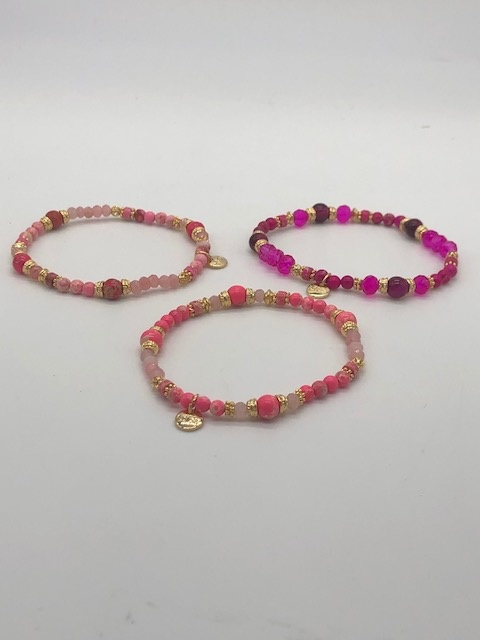 Biba  Armbandje  Biba goud/roze