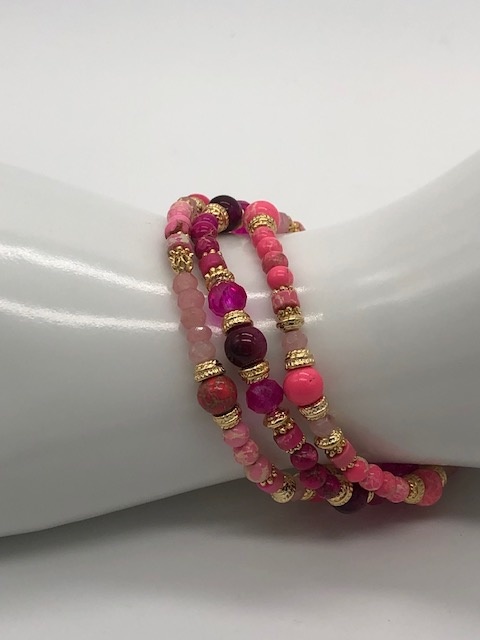 Biba  Armbandje Biba goud/roze