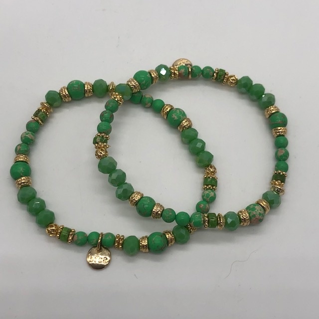 Biba  Armbandje Biba goud/groen