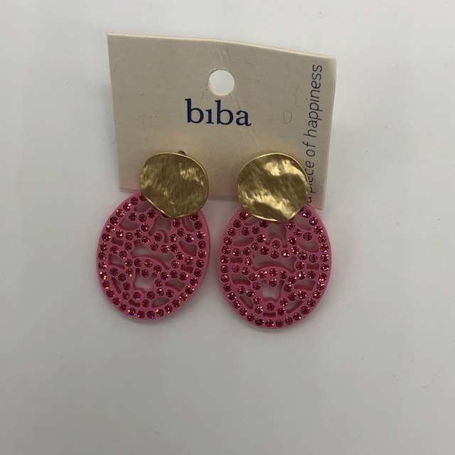 Biba  oorbellen Biba goud/roze