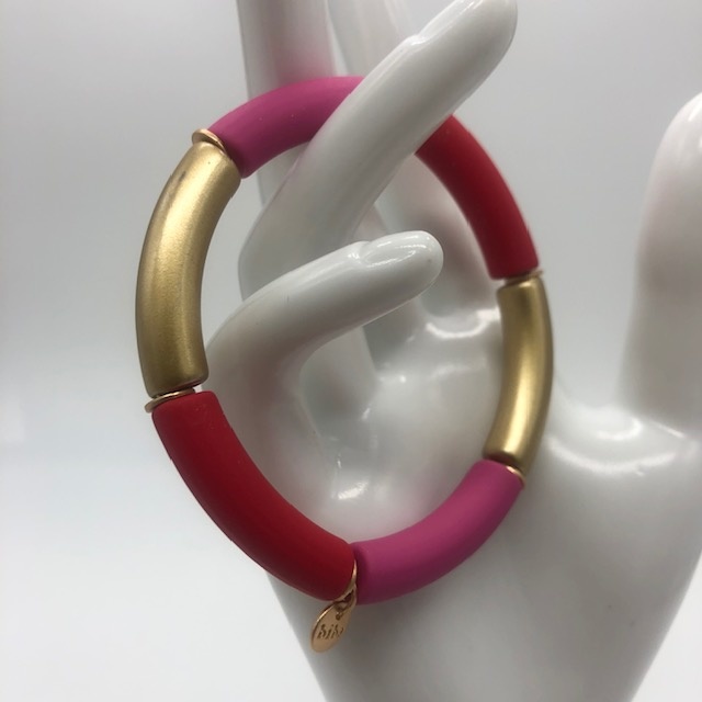 Biba  Armbandje Biba goud/roze donker/licht mat