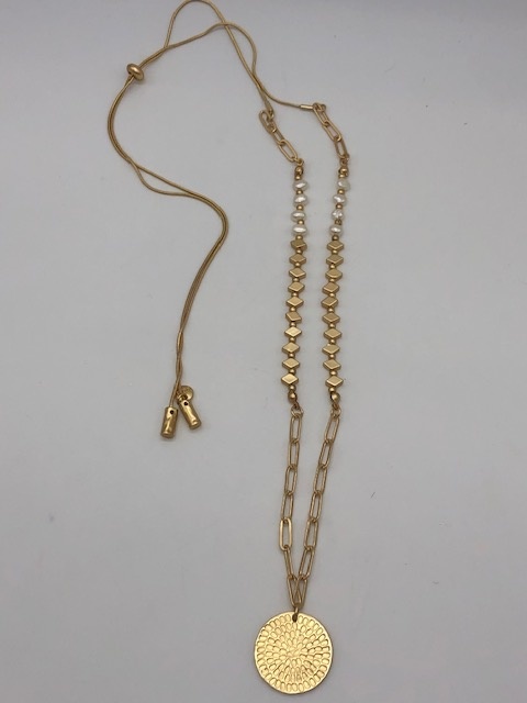 Biba  Ketting Biba goud/parels