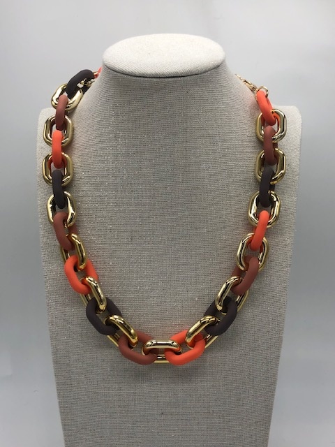 Biba  Ketting Biba goud/oranje bruin