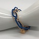 Biba  Armbandje Biba goud/ blauw