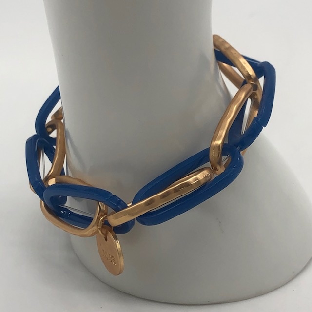 Biba  Armbandje Biba goud/ blauw