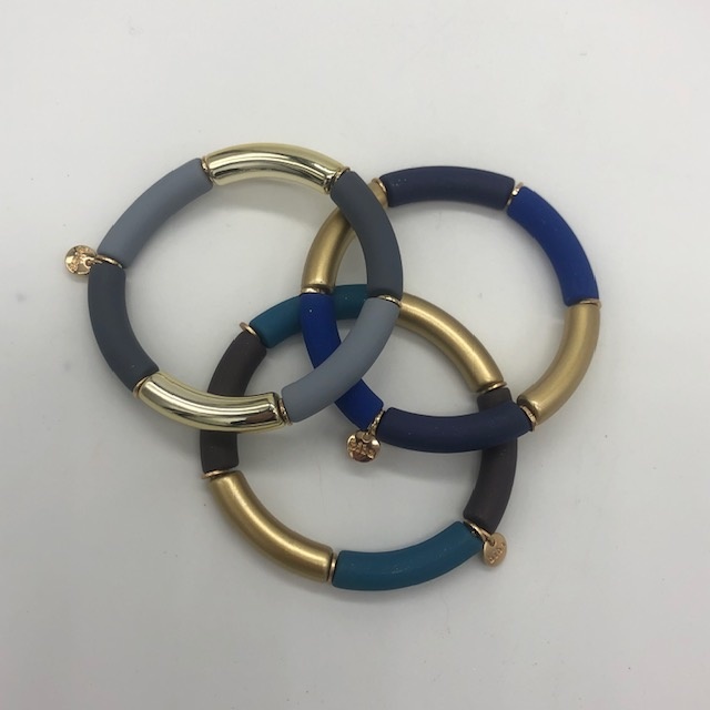 Biba  Armbandje Biba  goud /blauw/ petrol