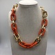 Biba  Ketting Biba goud/oranje