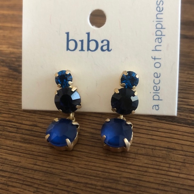 Biba  Oorbellen Biba goud/blauw