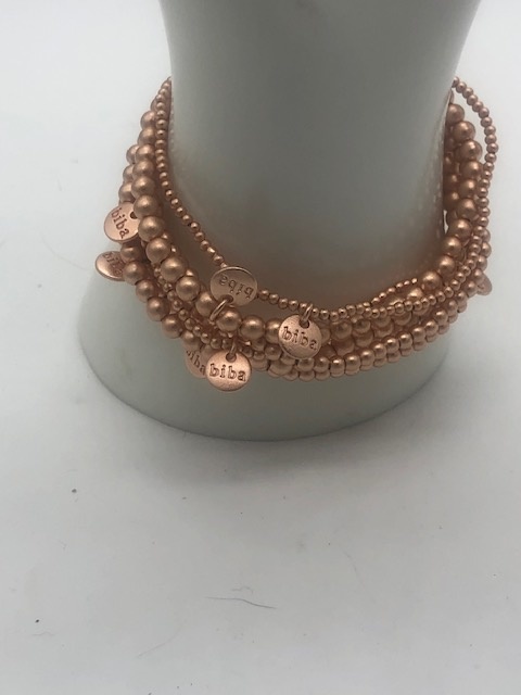 Biba  Armbandjes Biba  rose goud mat