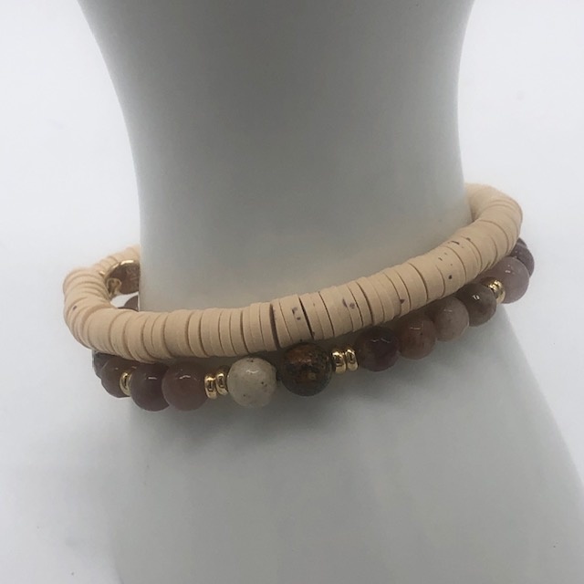 Biba  Armbandjes goud/taupe /bruin