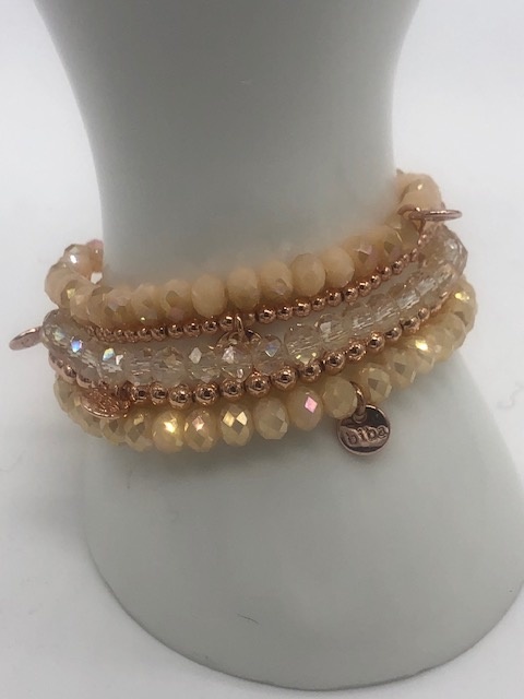 Biba  Armbandjes Biba beige/rose goud