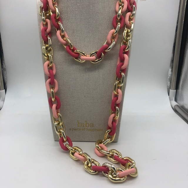 Biba  Ketting Biba goud/roze